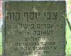 Here berried Rabi Zvi (Zwi) Yosef Kva or Kawe son of Rabi Ephraim Fishel (Fiszel) Hacohen and Tauba may God avenge his blood from Kalish (Kalisz) that was murder in this place by the Nazis on Kiddush Hashem (the sanctification of God
